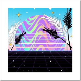 Pastel Psychedelic Sunset Posters and Art